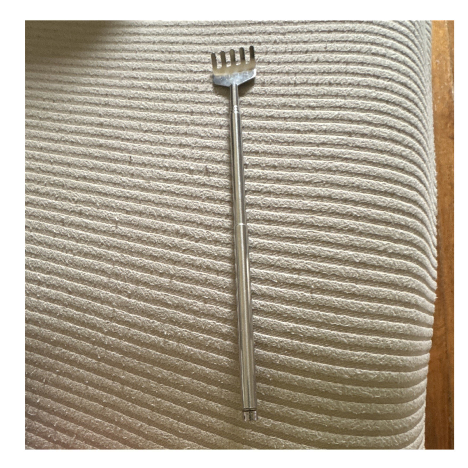 Telescopic Metal Back Scratcher Silver Manual Handheld Lightweight
