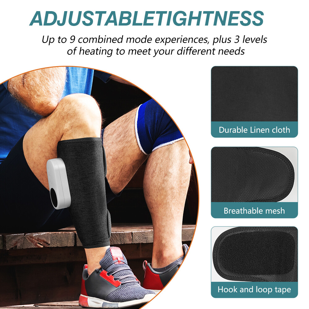 3 Modes Air Compression Leg Massager with Heat for Foot Calf Thigh / Knee