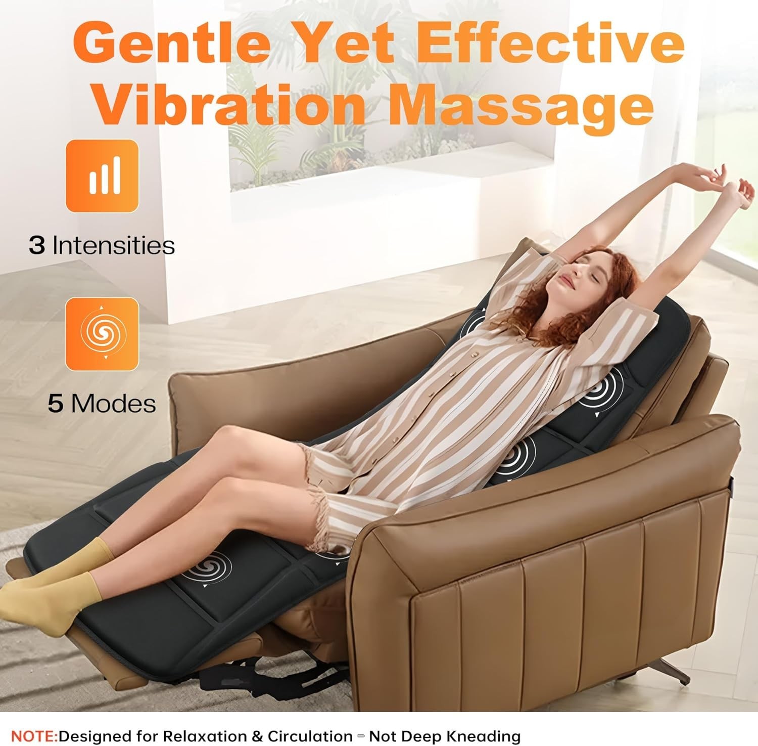 Multi-Functional Full Body Massage Mat with Heating & 3 Intensity Levels – Black