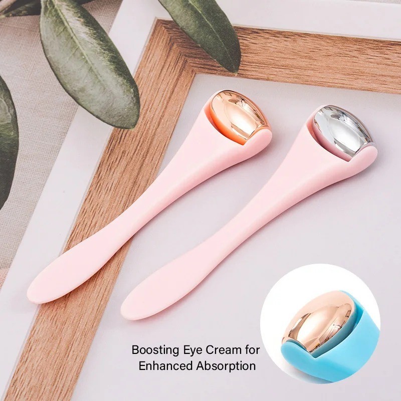 Stainless Steel Ice Roller Face Massager Double Head Cooling Skin Care Tool