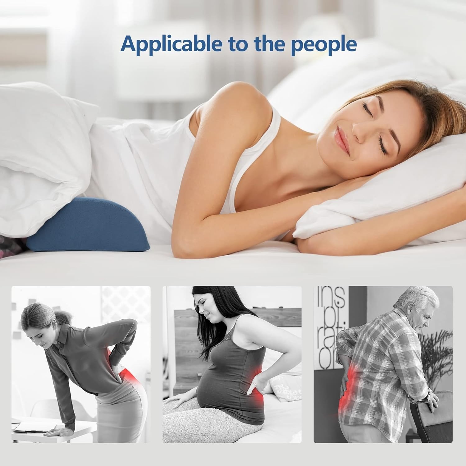 3 In 1 Electric Lumbar Support Pillow Smooth Spine Triple Fusion Back Massager
