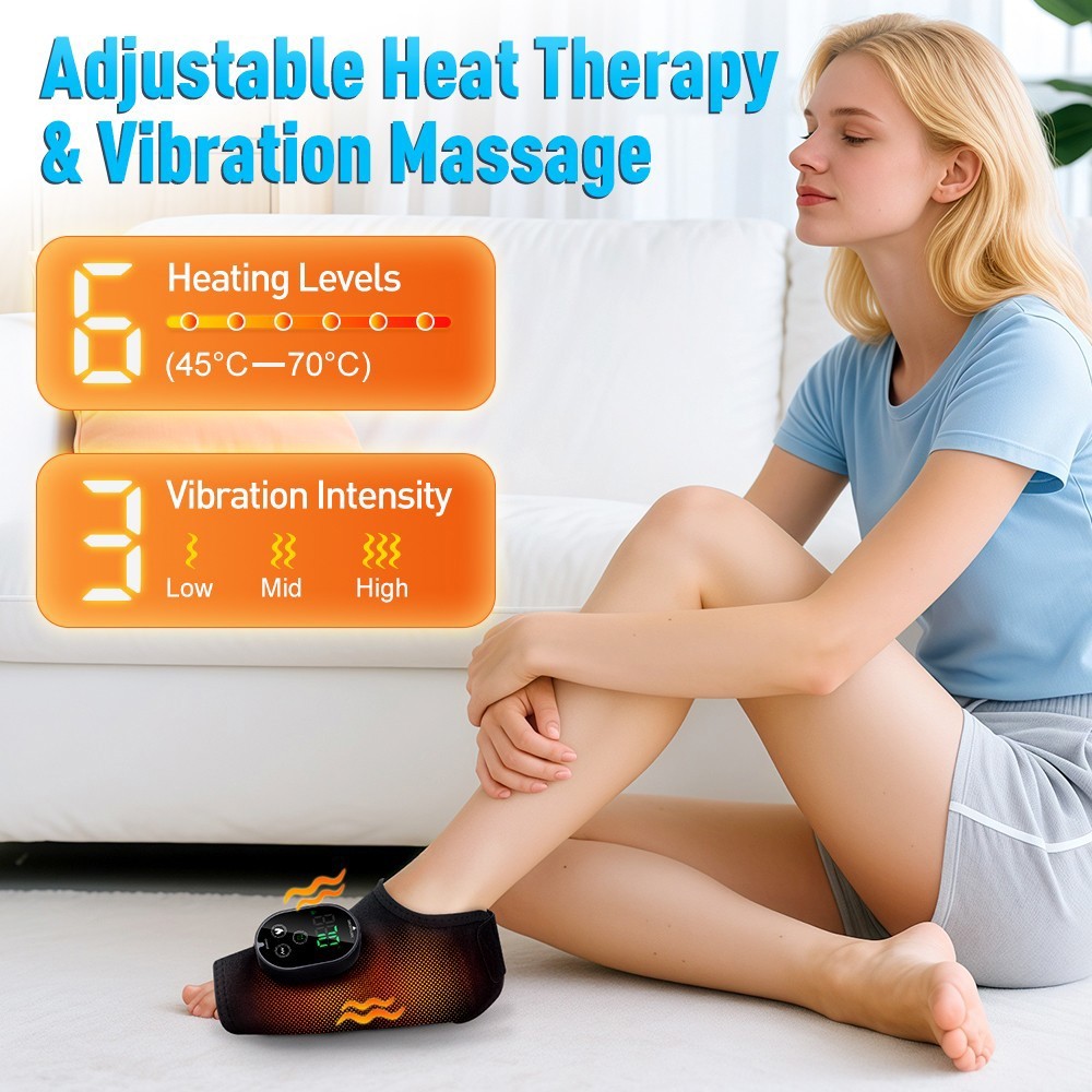 Foot Renew Triple Method Massager Heat Vibration for Heel Arch Ankle Neuropathy