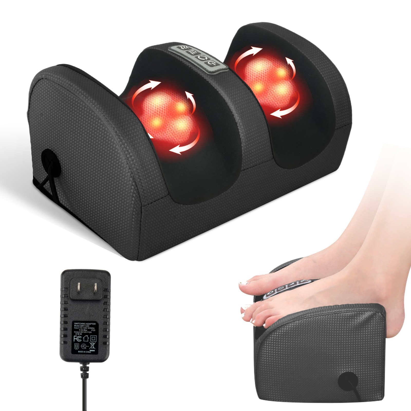 Shiatsu Foot and Calf Massager with Heat Shiatsu Deep Kneading For Tired Muscles