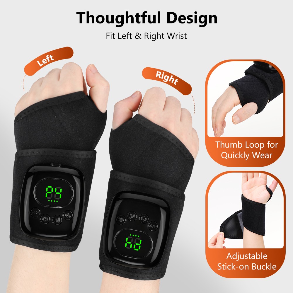 Hand Massager with 3 Heat and 4 Compression Carpal Tunnel Relief & Wrist Relief