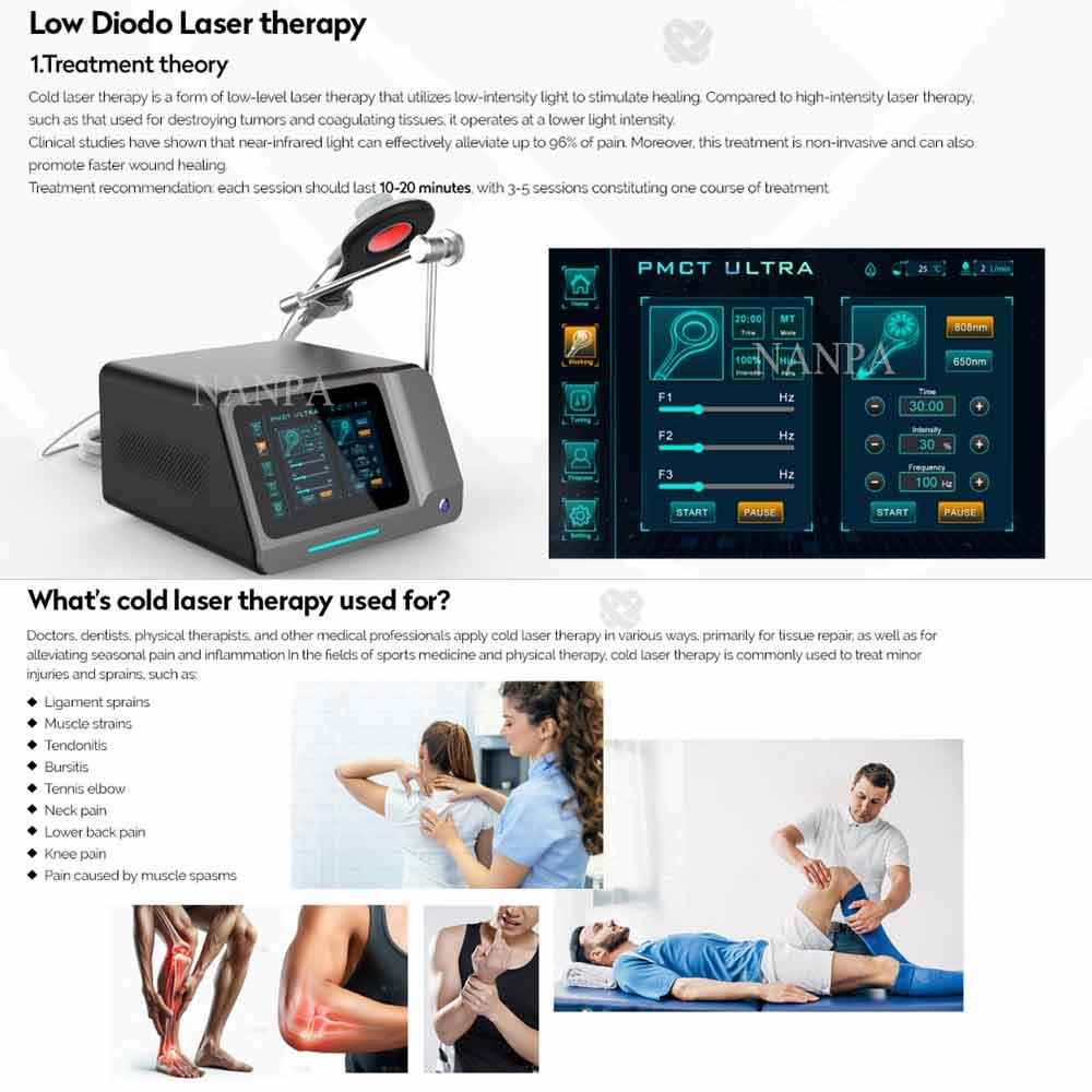3 in 1 Physio Magneto PEMF EMTT therapy Laser Pain Relief Sports Injury Machine