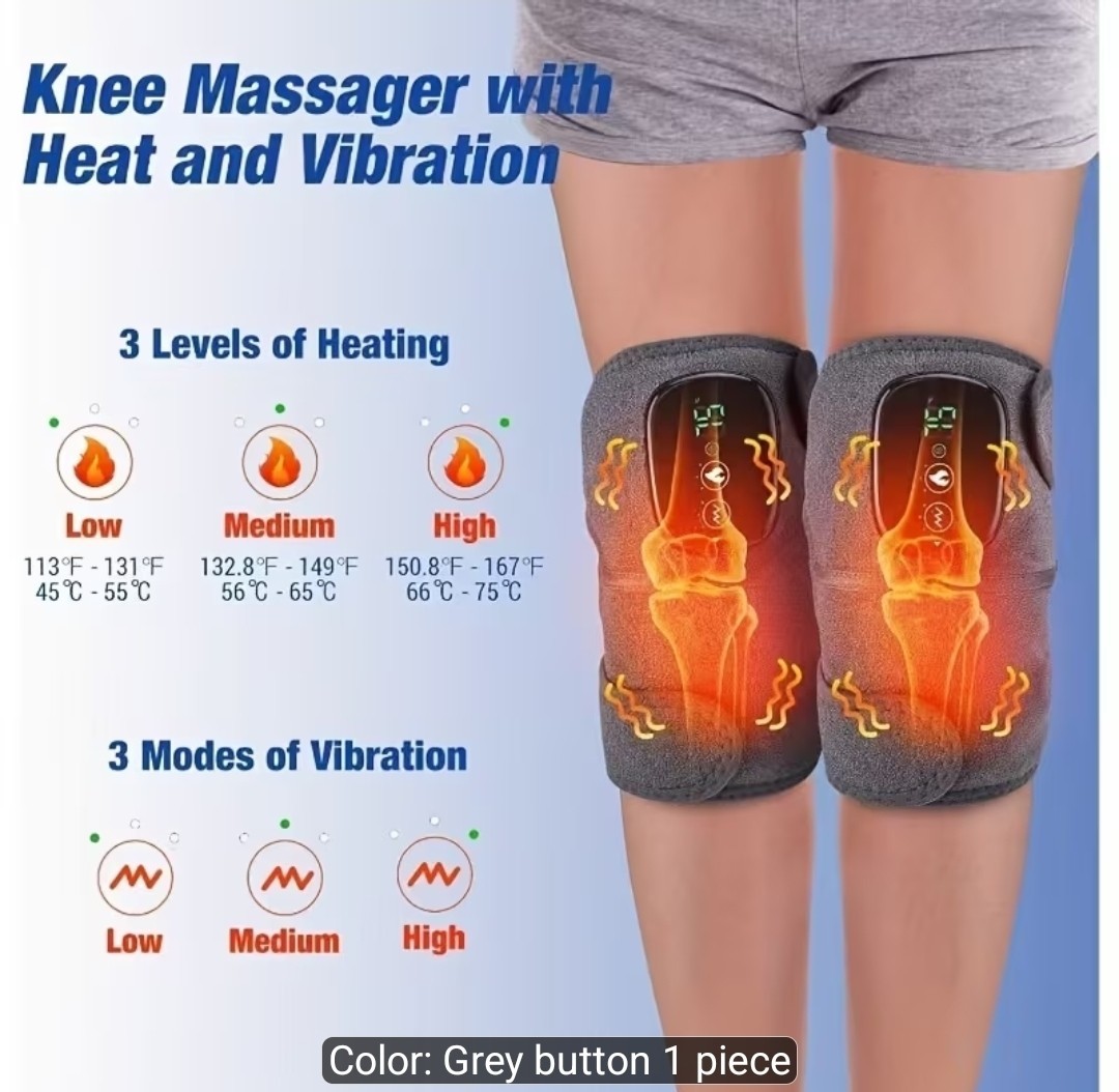 3 in 1 Wireless Heating Vibrating Knee Massager for Shoulders Knees Elbows with