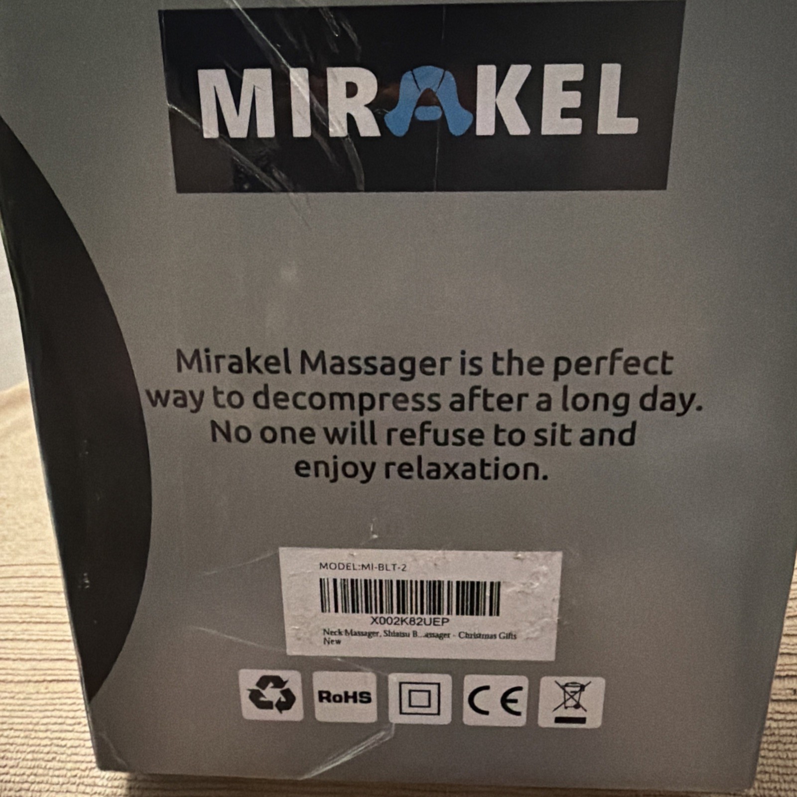 Mirakel Shiatsu Neck & Back Massager with Heat -Deep Tissue Neck,Back & Shoulder