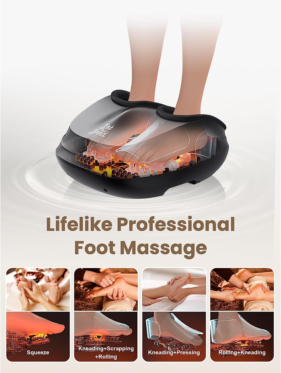 Adults Foot Massager Machine Deep Kneading Massager With WIFI Remote Control