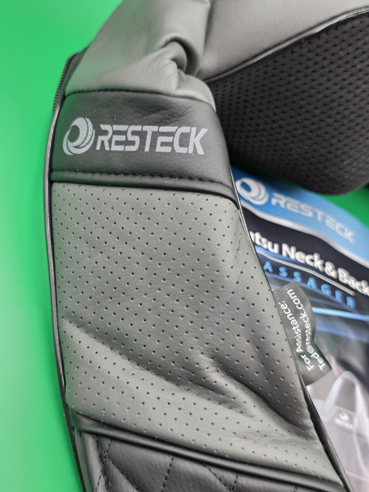 Resteck Shiatsu Massager for Neck and Back with Heat Adjustable Levels With Case