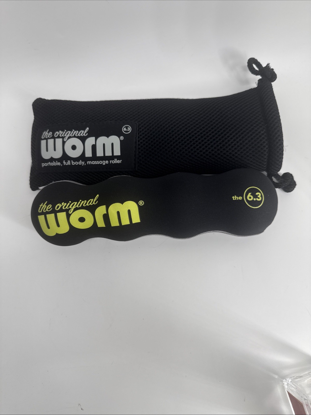 The Original Worm Portable Massage Body Roller Ball The 6.3 Black 9″