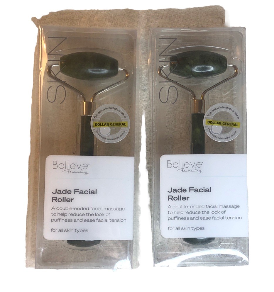 2 Believe Beauty Jade Facial Roller-double ended facial massage-New In Package