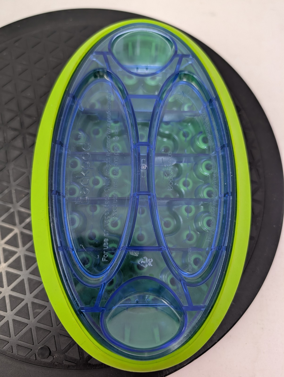 Backpod Manual Back Massager Acupressure Roller Tool Green Blue Portable Relief