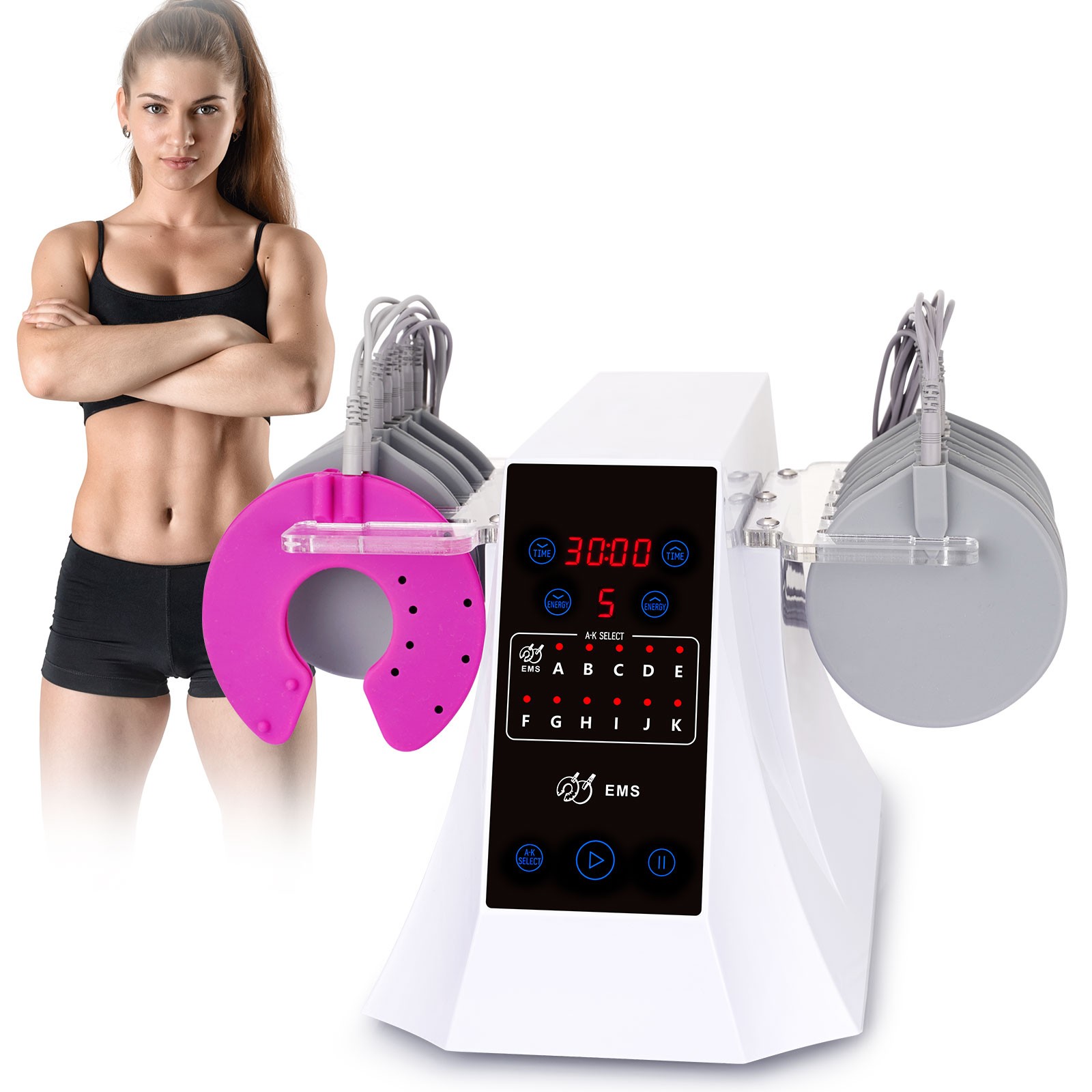 Microcurrent Face Body Shaper Tighten Slim Electrode Breast Stimulation Machine