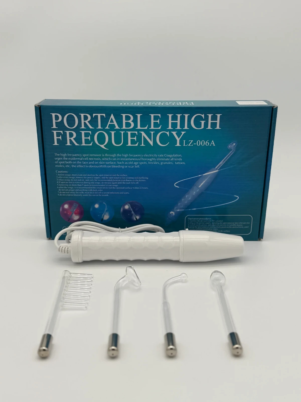 4 In 1 High Frequency Facial Wand Machine Skin Care Acne Treatment Scalp Massage
