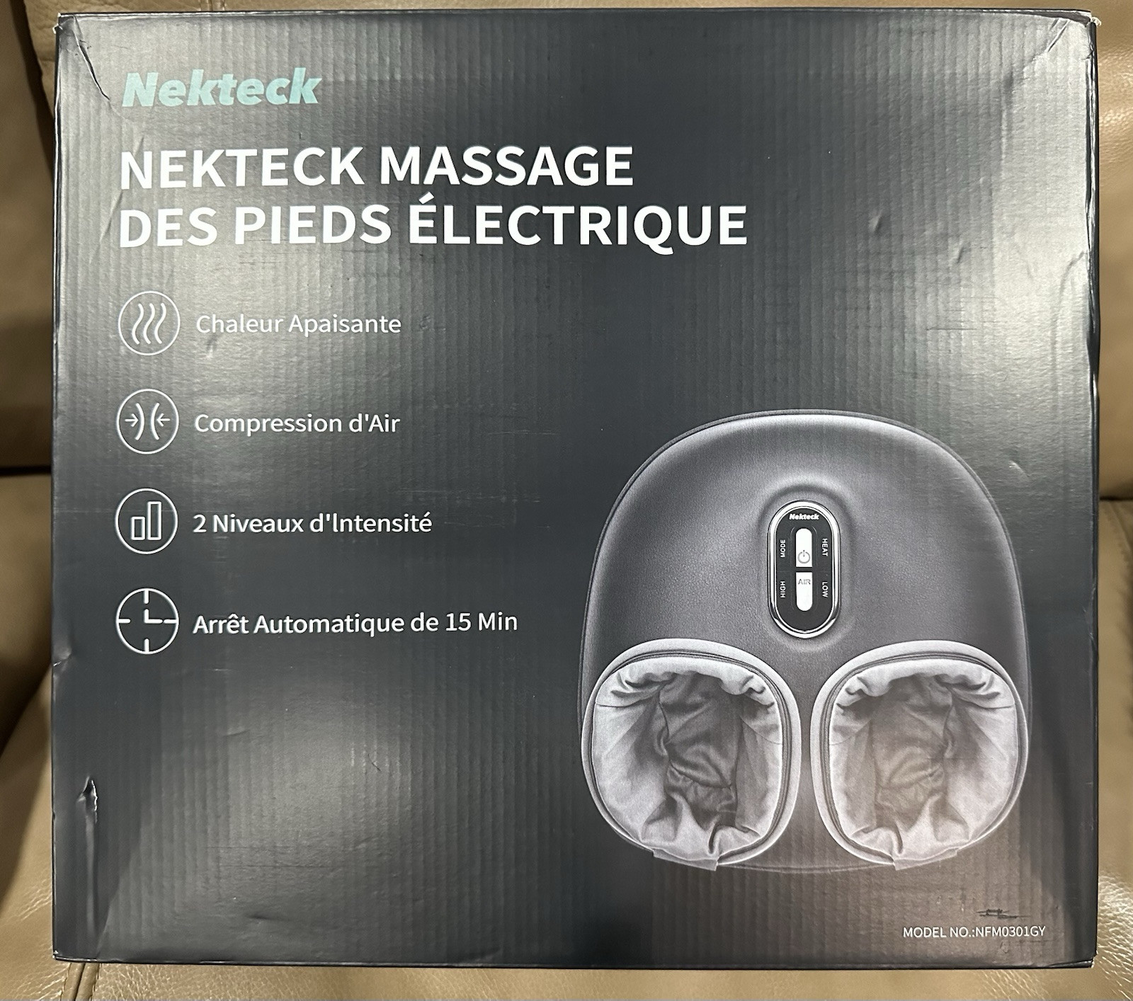Nekteck Shiatsu Foot Massager Machine – Black (NK-FM-0301-GY-SP)