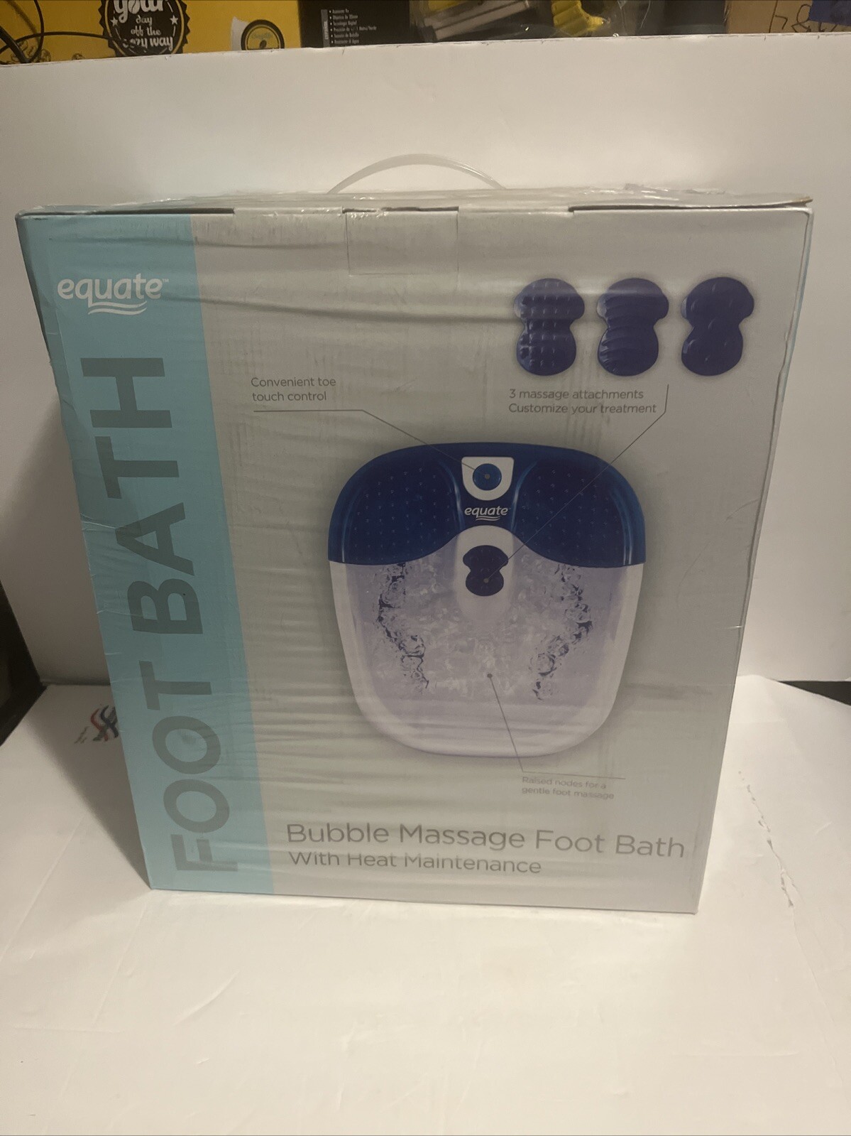 Equate Toe Touch Control Bubble Massage Foot Bath
