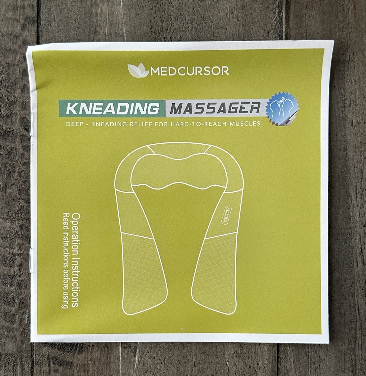 Medcursor Neck & Shoulder Massager w/ Heat, Electric Shiatsu Back Massage Device