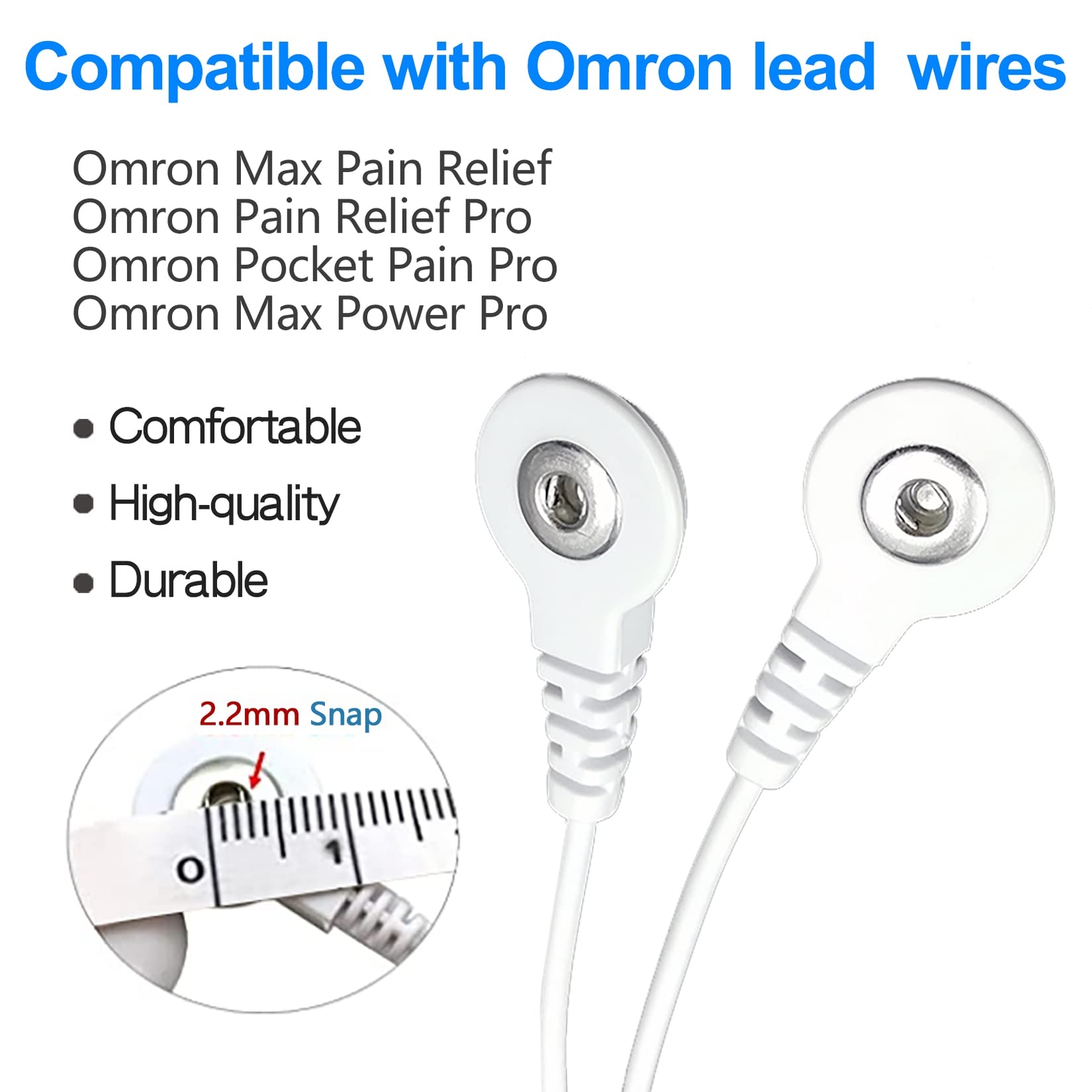 Durable Compatible with Omron TENS Unit Lead Wires,Premium Quality Replacement