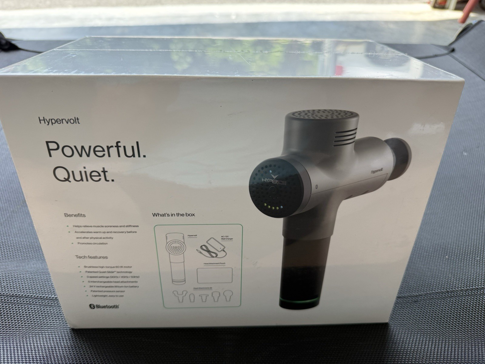 🔥NEW/SEALED HyperIce-Hypervolt BT Bluetooth Percussion Massage Device-Silver