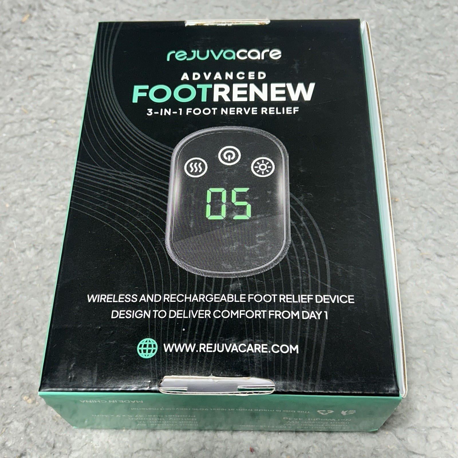 RejuvaCare Advanced Foot Renew 3 in 1 Foot Nerve Relief Massager in Box