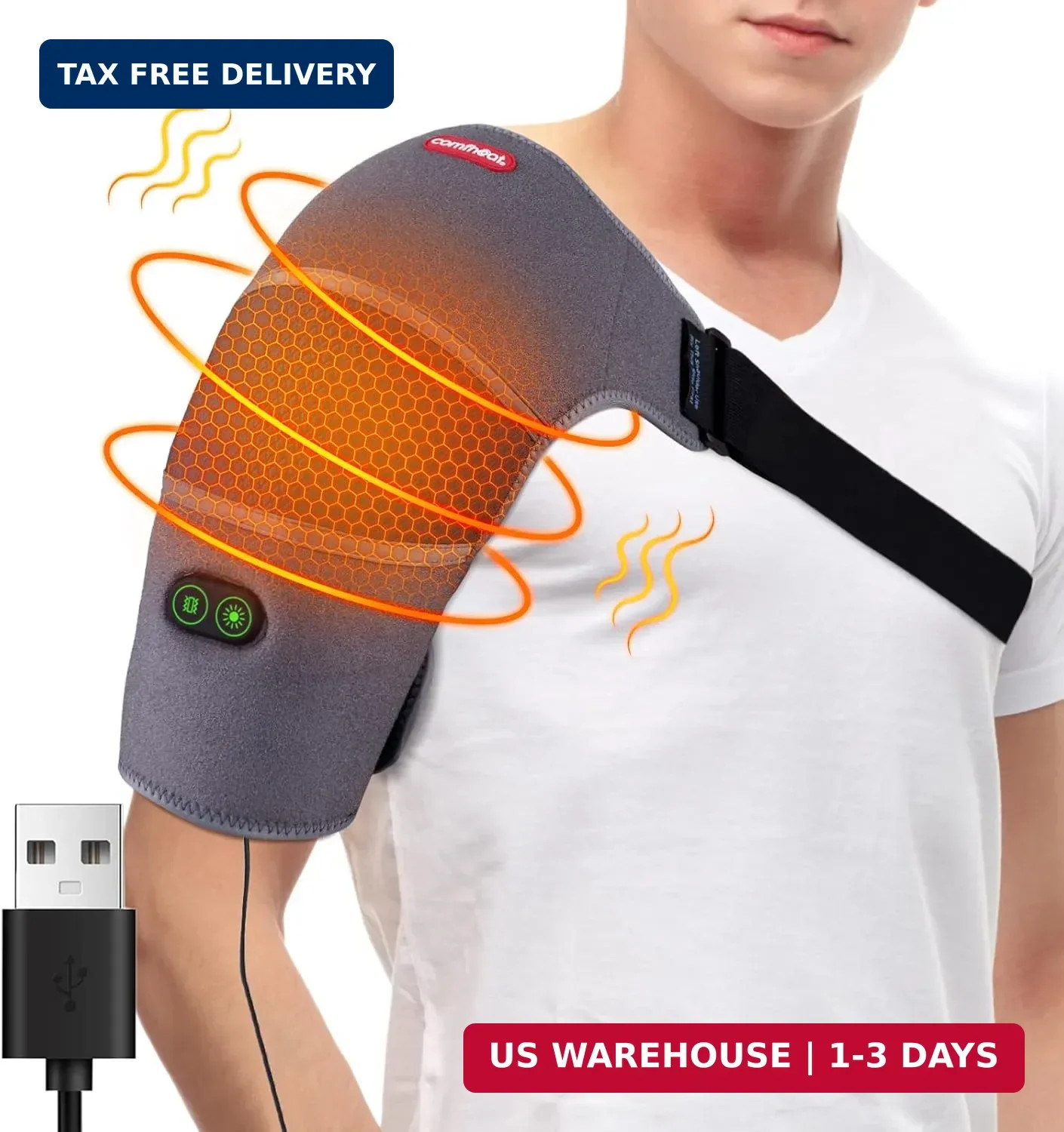 Shoulder Heating Pad Massager for Rotator Cuff Frozen Shoulder | Pain Relief Hea