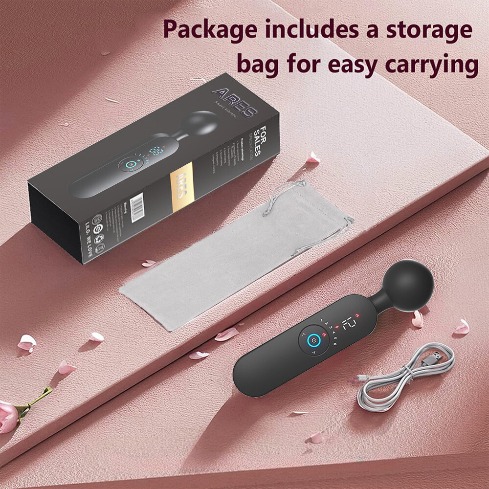 Women’s Wand Massager: 12 Modes, LED Display, USB Rechargeable & Discreet