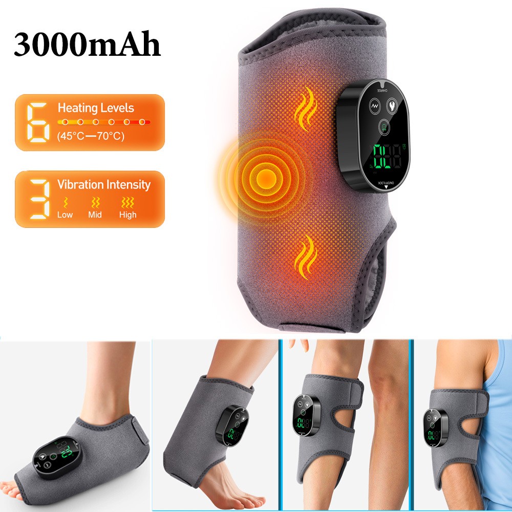 3000mAH Electric Foot Ankle Massager for Pain Relief Heating Vibration Therapy