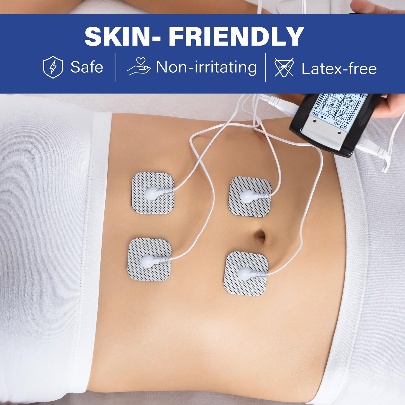 Lotfancy Tens Unit Replacement Pads, 40 Pcs 2X2 Snap Electrodes Pads,