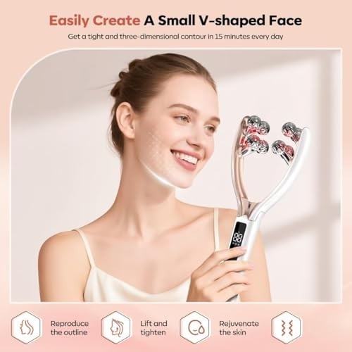 Facial Massager Face & Neck Roller for Women Rechargeable Skin Care