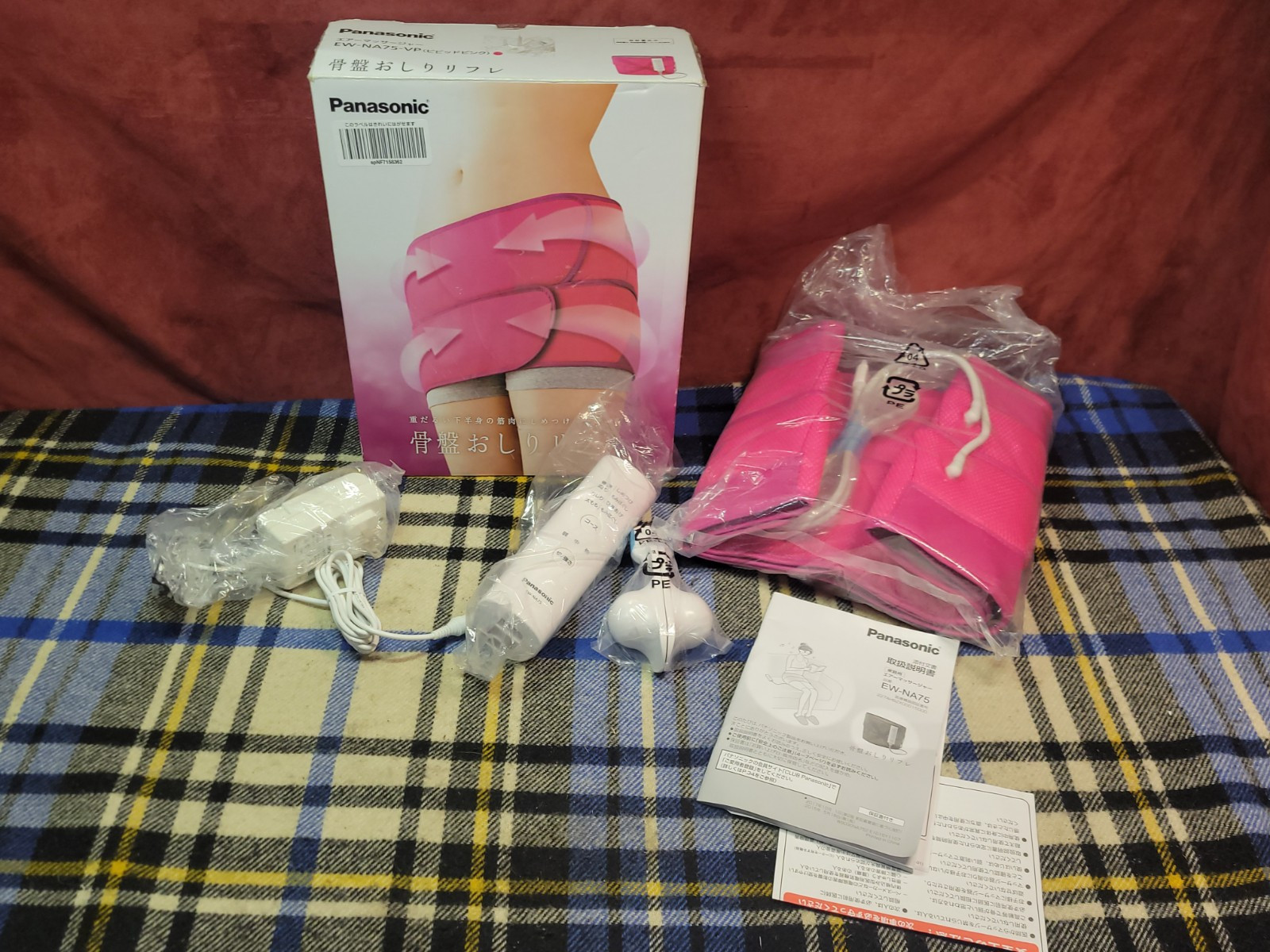 Panasonic air massager pelvis reflation vivid pink EW-NA75 New