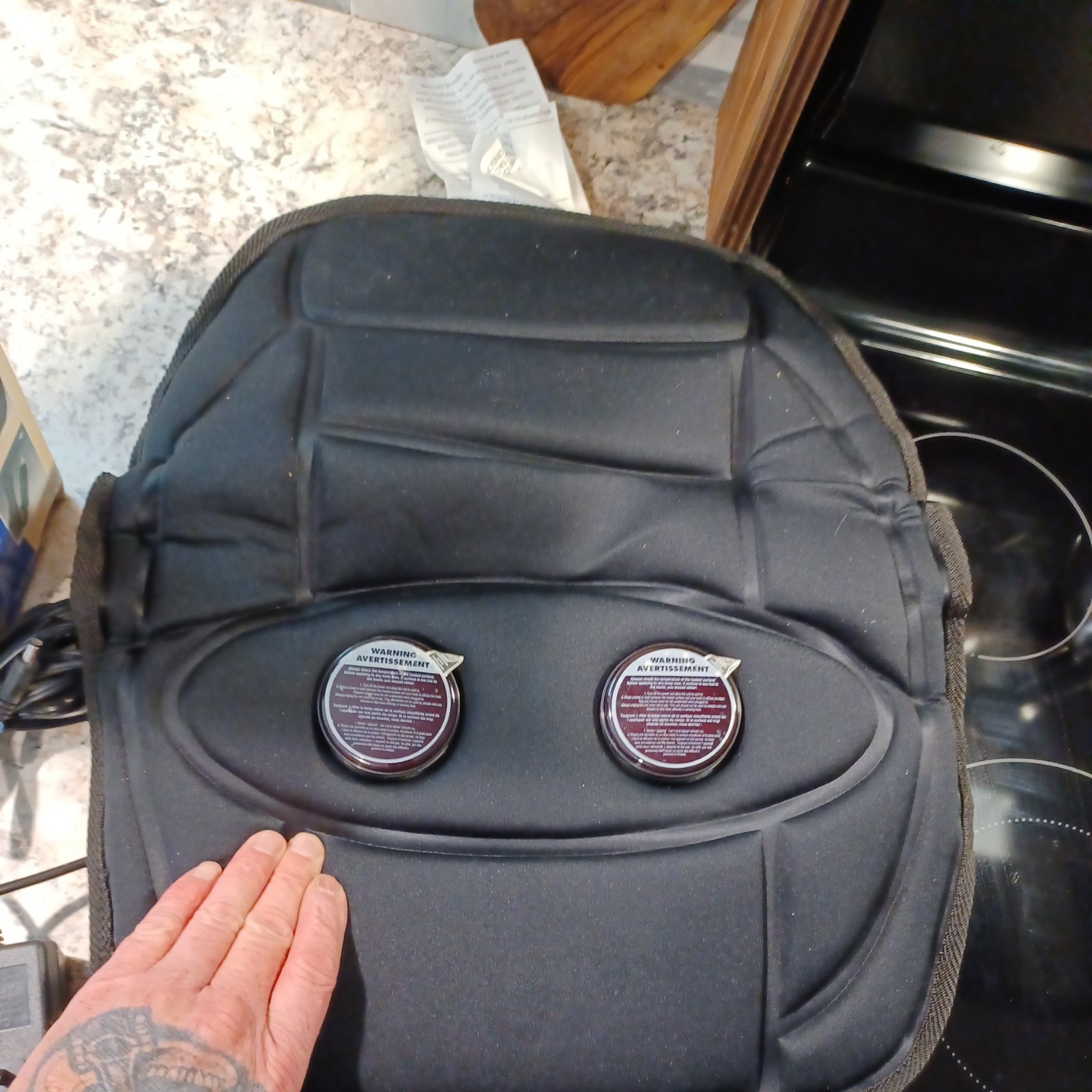 Dr. Scholls Back cushion Massager With Heat car adapter included never used