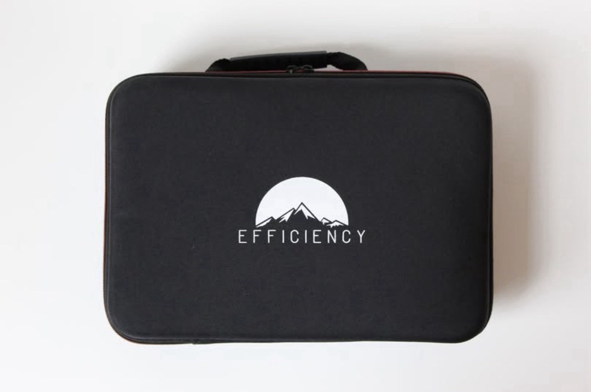 Efficiency Cordless Handheld Massage Gun, 6 Attachments, Carrying Case, Black