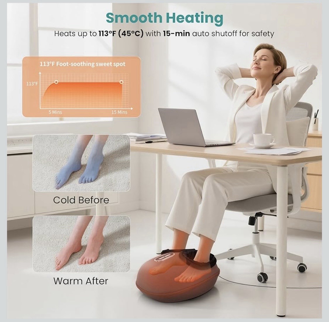 Nekteck Shiatsu Foot Massager Machine – Black (NK-FM-0301-GY-SP)