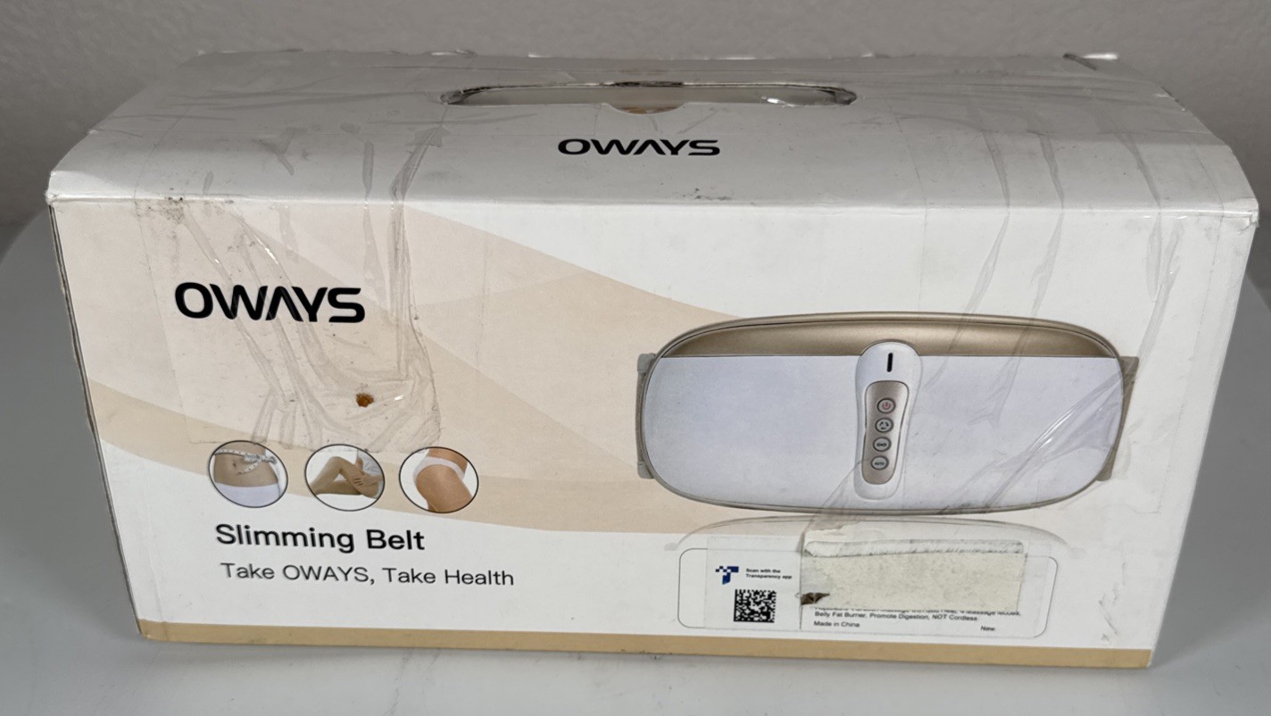OWAYS Slimming Belt Adjustable Vibration 4-massage modes Corded AW-SO15 Tested
