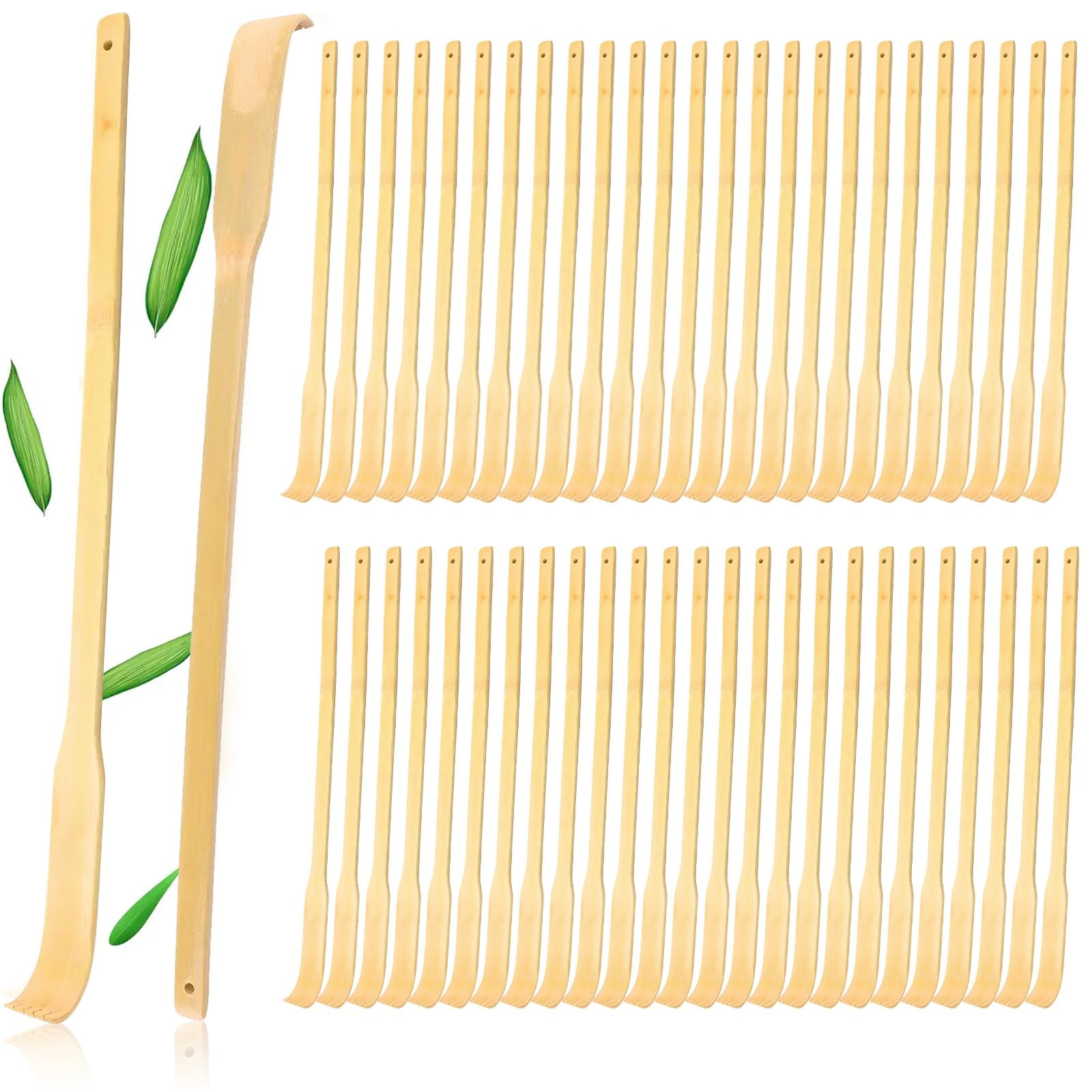 Bamboo Back Scratcher 50Pcs, Christmas Stocking Stuffers Bulk Party Game Priz…