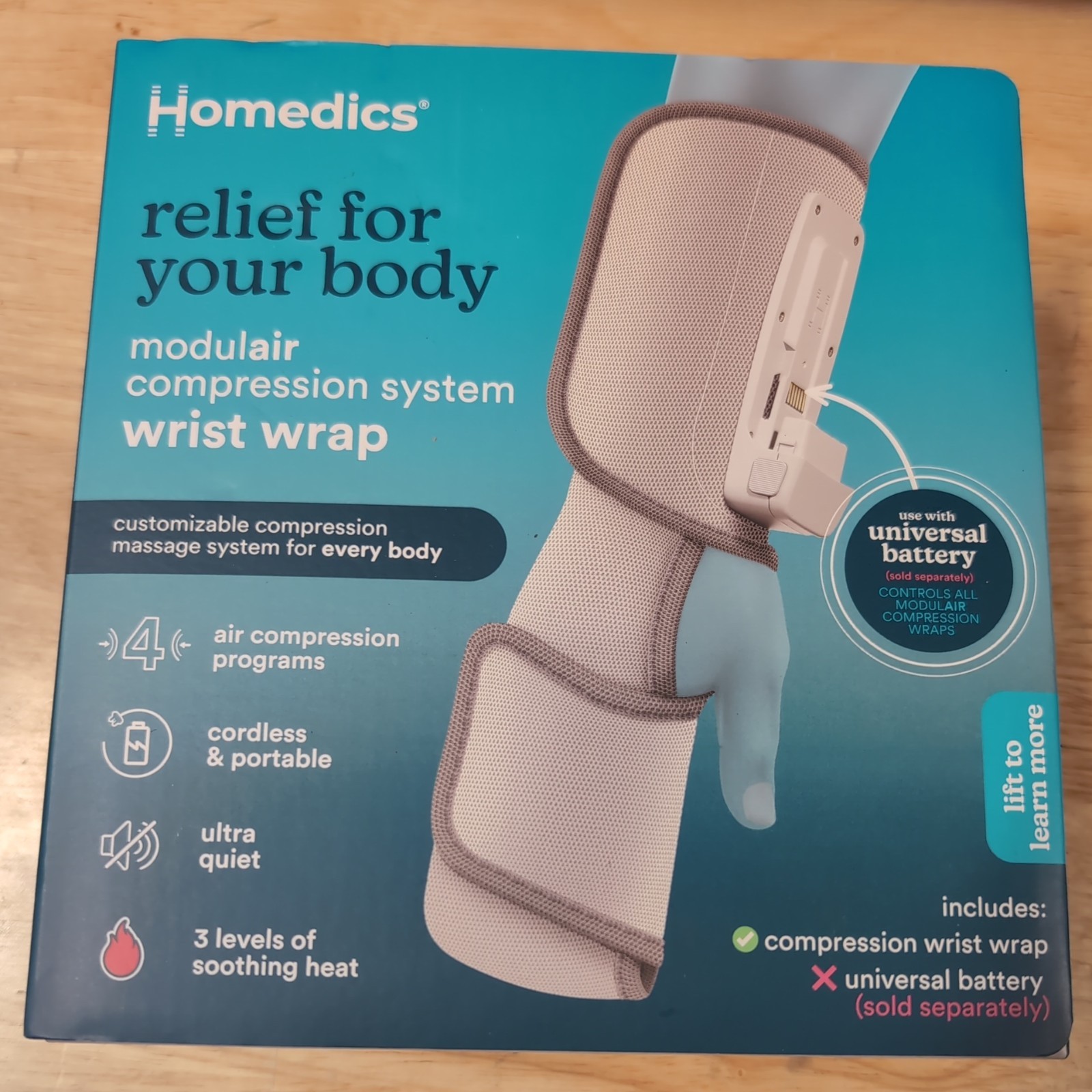 HoMedics Modulair Compression Wrist Wrap Massager, FAST FREE SHIPPING