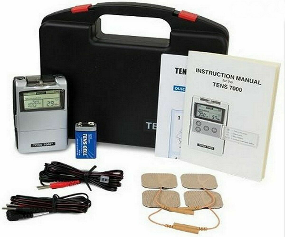 TENS 7000 Electrical Nerve Stimulator Massage Decrease LEG HIP BACK Pain 5 MODES