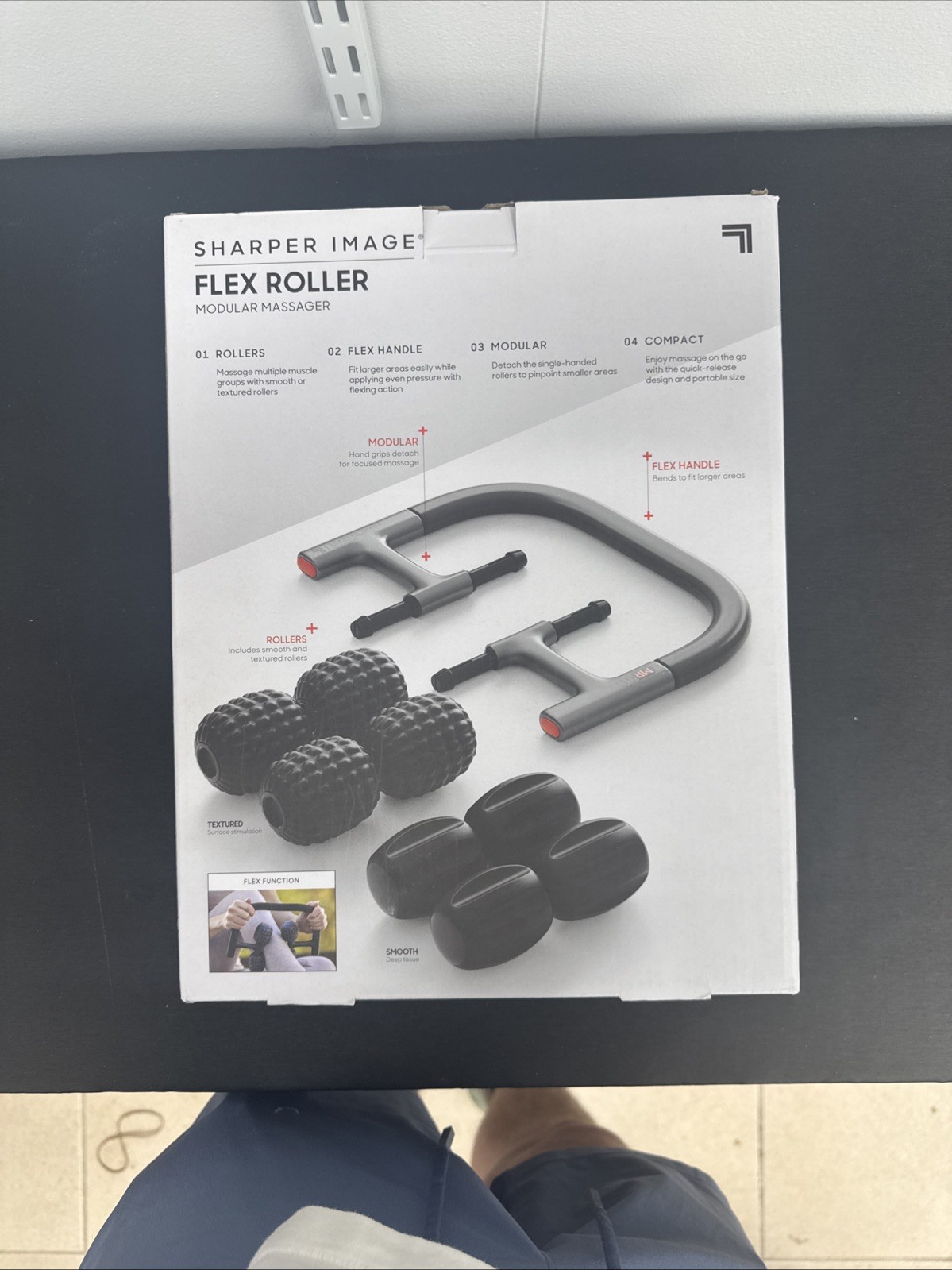 Sharper Image Flex Roller Modular Full Body Manual Massager