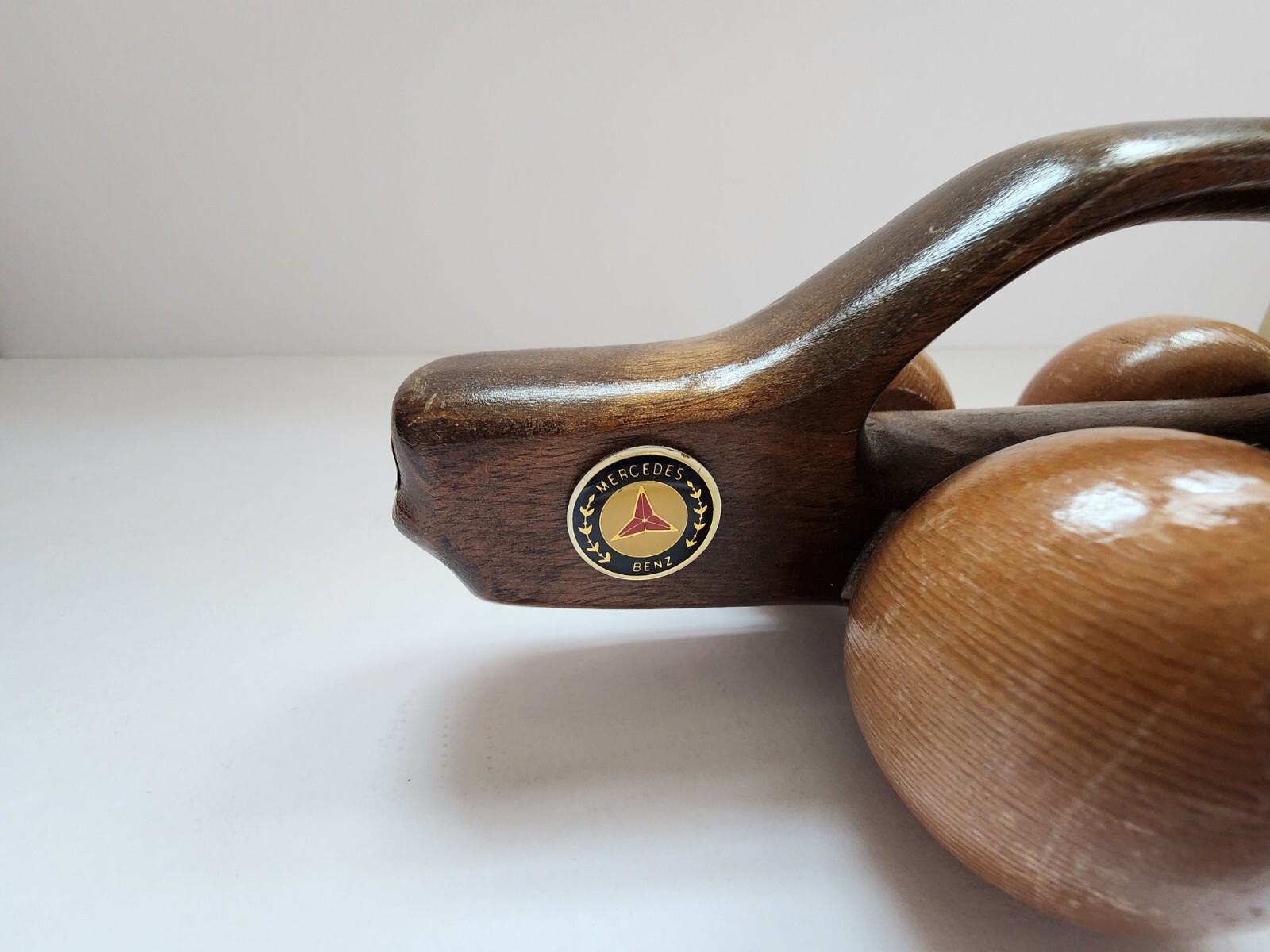 Mercedes Benz MB 380 SL Vintage Wood Sports Car Wooden Back Massager Very Nice