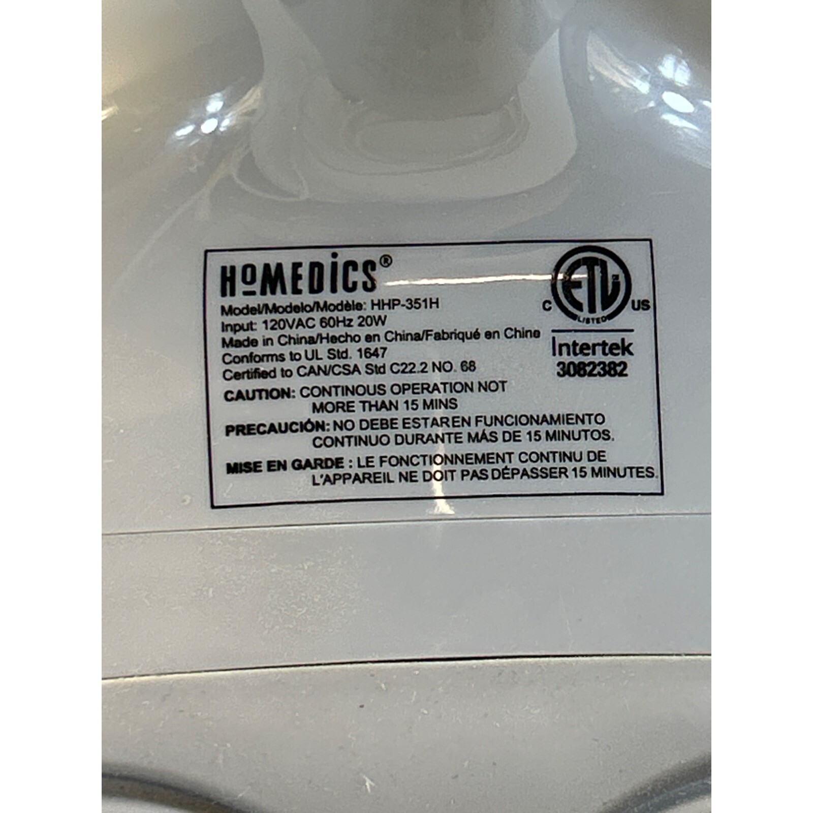 Homedics Percussion Action Handheld Massager with Heat Tested HHP-351H
