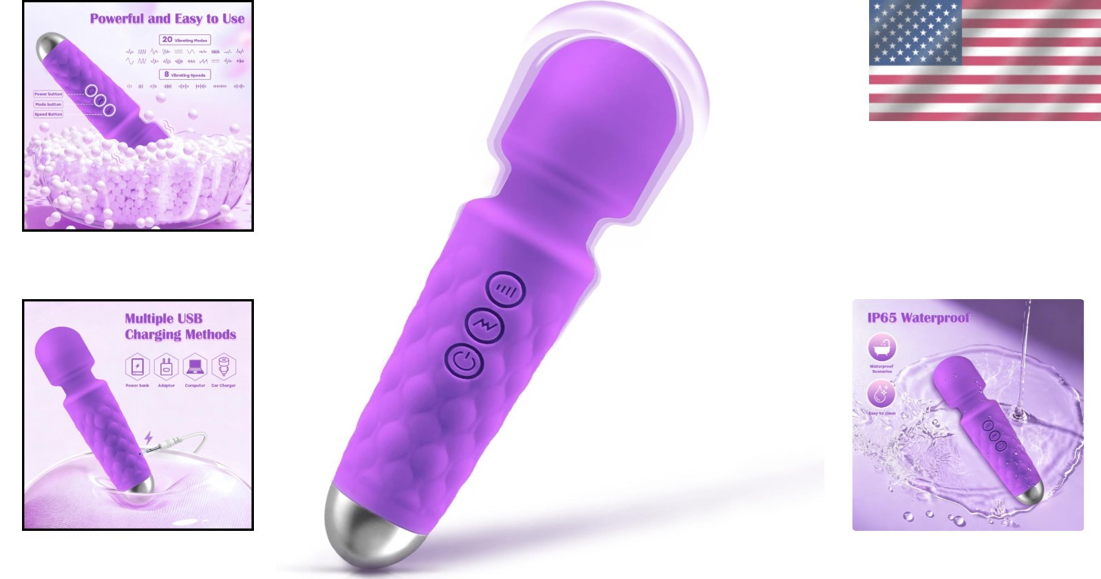 Soft Silicone Travel Massager – Waterproof & Cordless for Effortless Relaxation