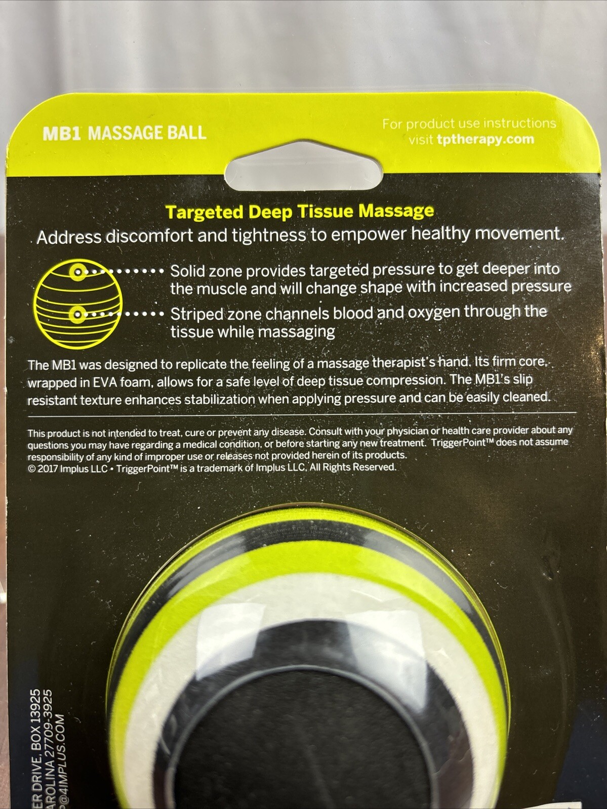 TriggerPoint MB1 Massage Ball EVA Foam Deep Tissue Compression