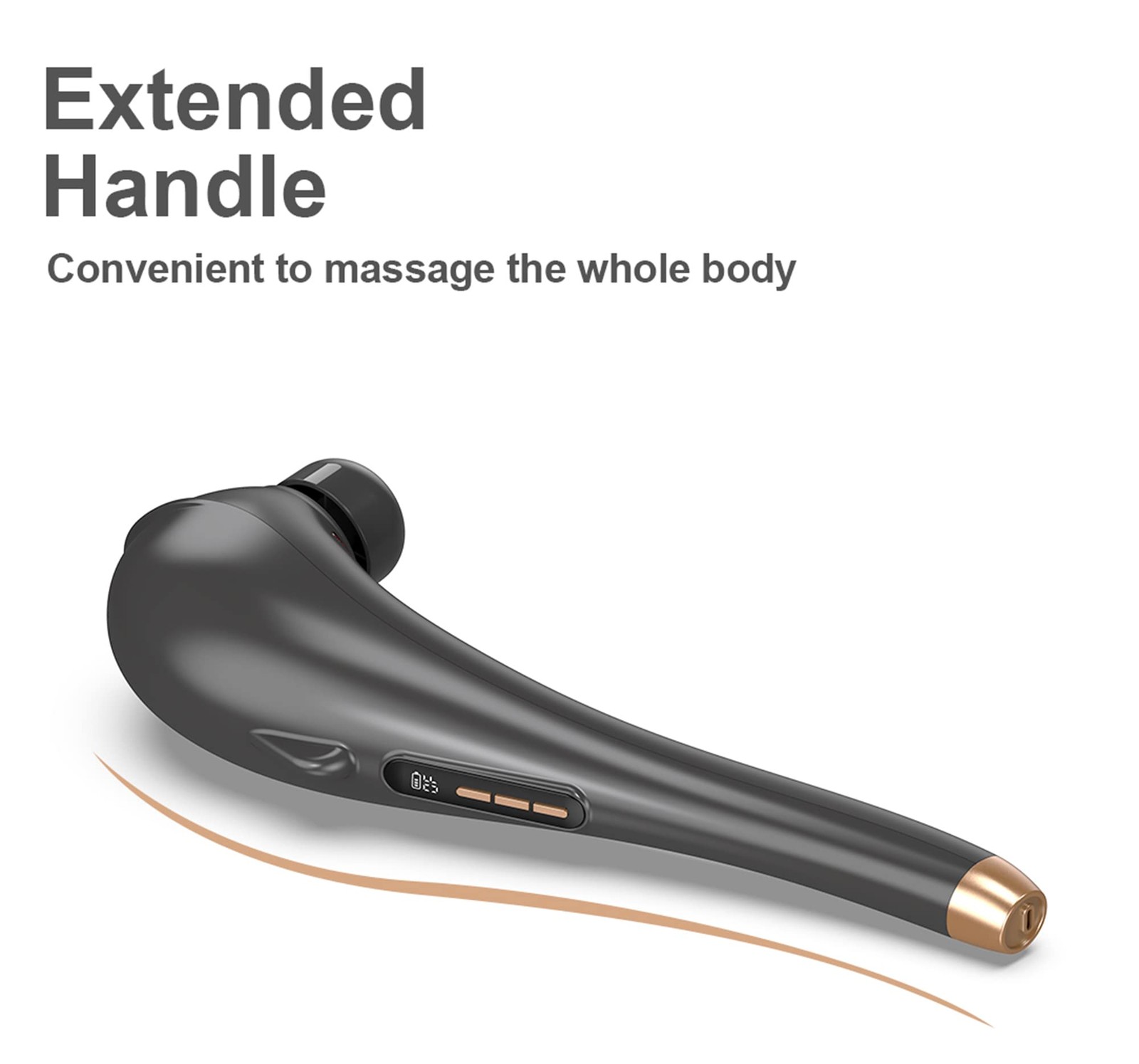 Back Massager for Pain Relief, Portable Cordless Massager with Type-C Charging,