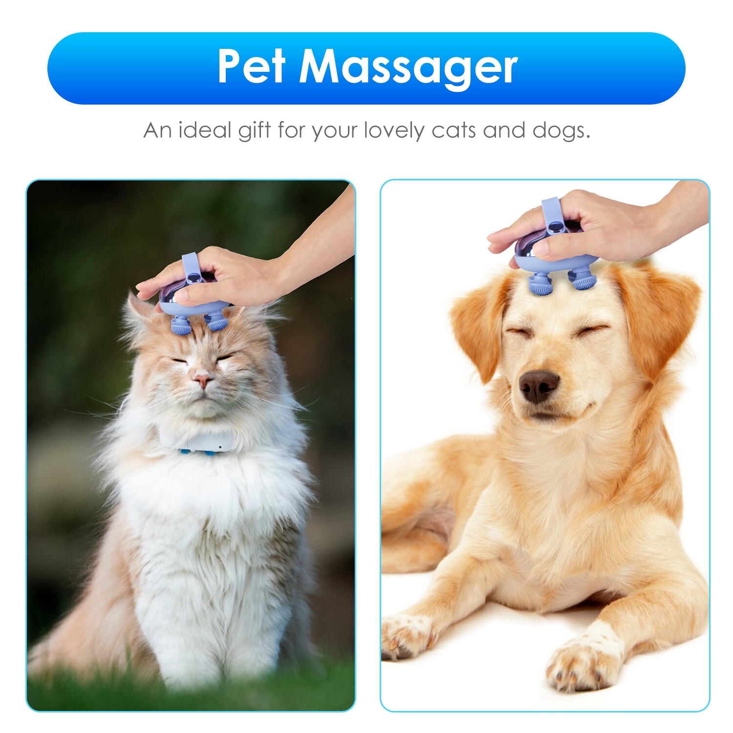 Electric Scalp Massager IPX7 Waterproof Full Body Head Massage & Pet Massager