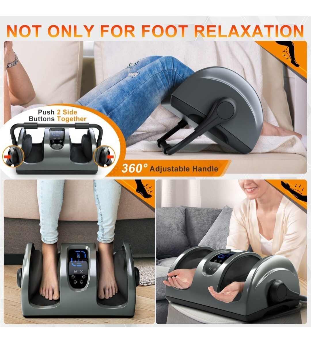 Foot Massager with Heat – Foot, Leg, Calf, Ankle (No Remote)