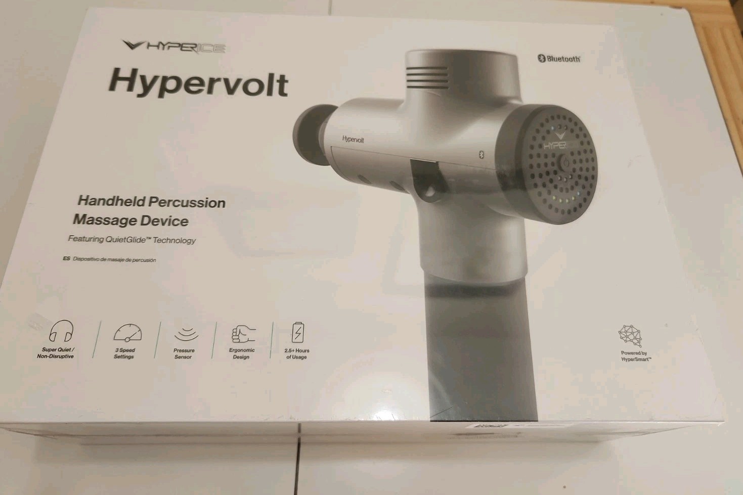 Hyperice Hypervolt Bluetooth Percussion Massage Device – Silver (53100 038-00)