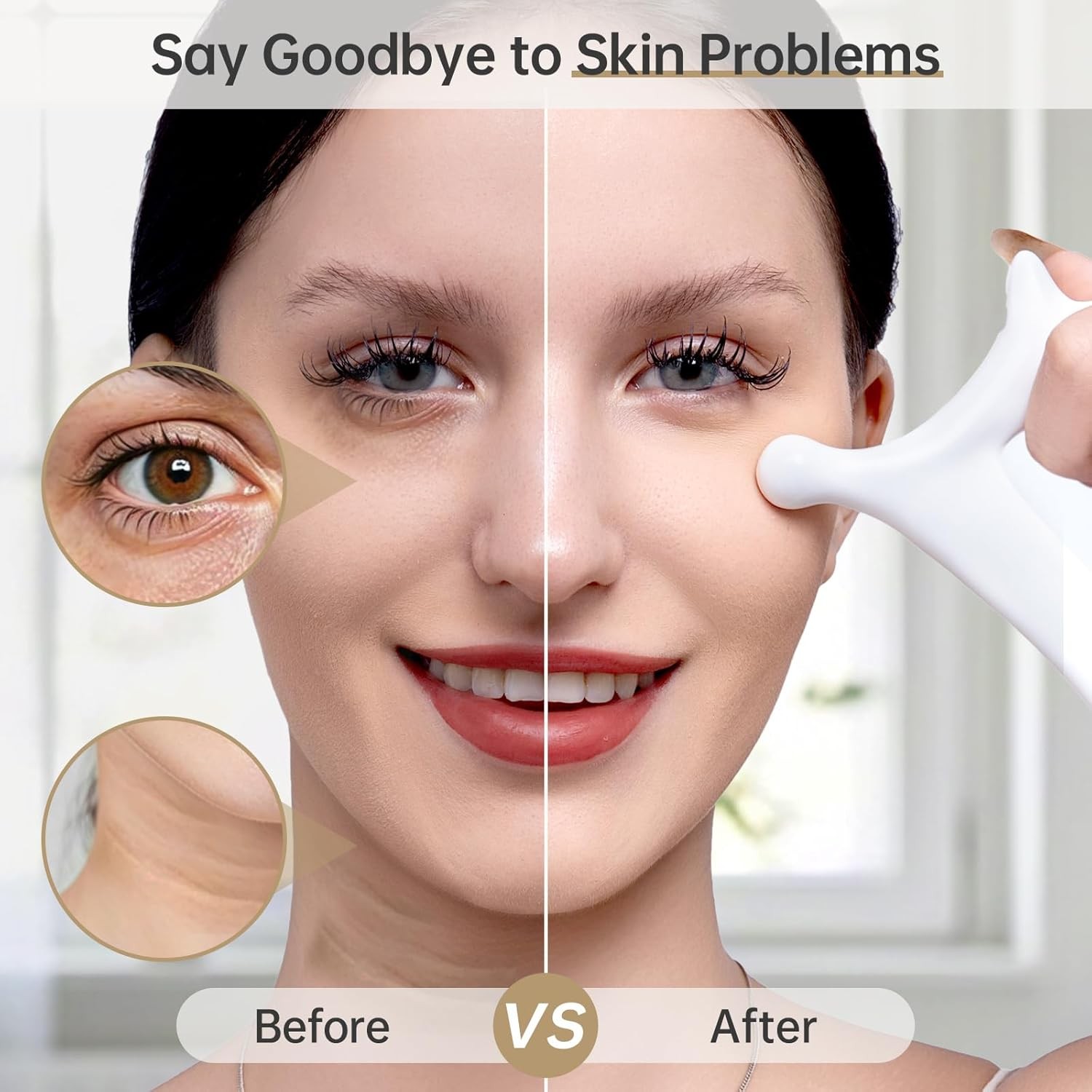 Body Gua Sha Tool,6-in-1 Gua Sha Facial Tools for Lymphatic Drainage,Ceramic Bod