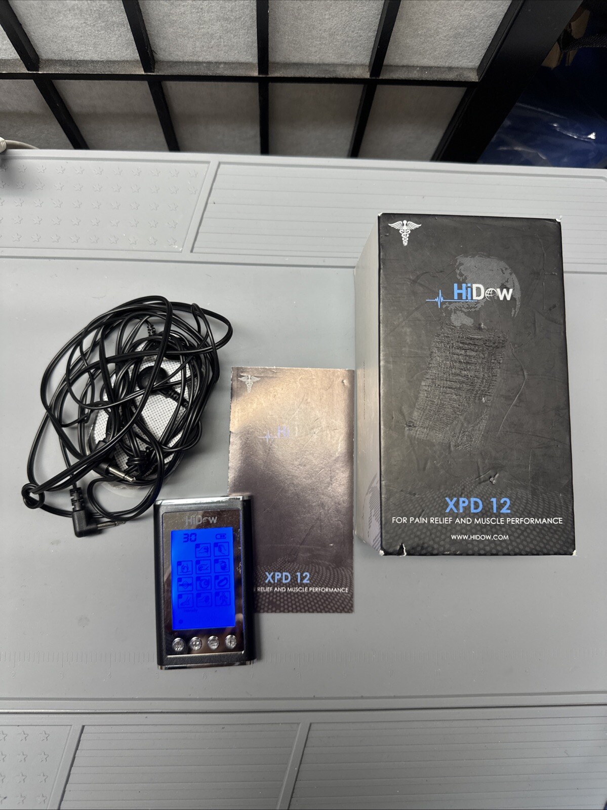 HiDow XPD 12 TENS Unit for Pain Relief/Muscle Performance Used W 1 Set of pads
