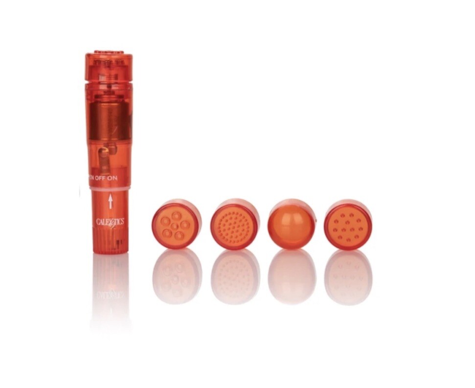 Calexotics Mini Massager With 4 Attachments – Battery Operated – Travel Vibe