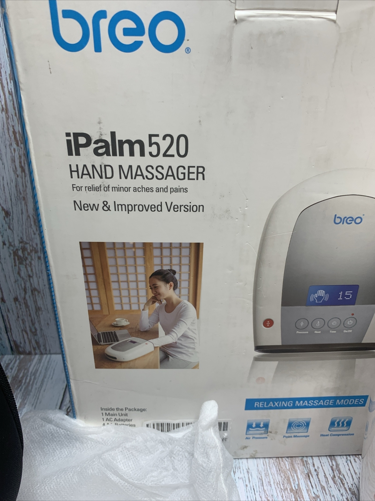 Breo iPalm520 Electric Acupressure Palm Hand Finger Massager with Air Pressure
